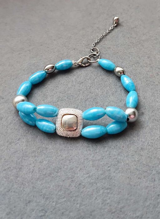 Комплект: Винтажный браслет и серьги,  стекло Murano, Венеция