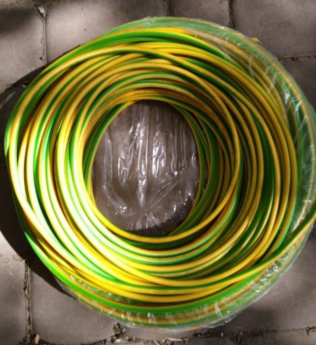 Кабель Провід Prysmian 16 мм H07V-K ПВ-3 жот-зел Австрія залишок 4м