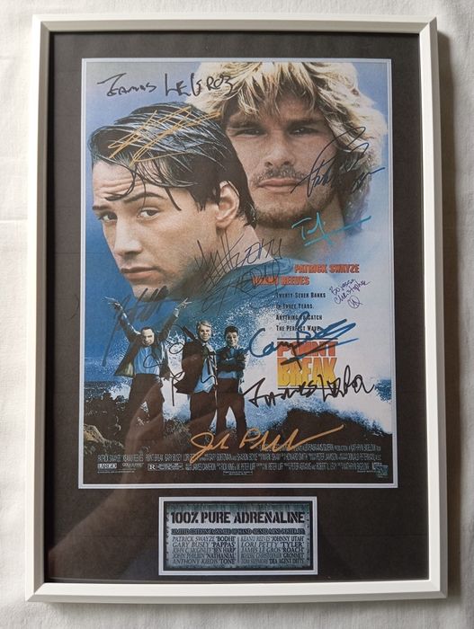 Moldura Filme Point Break com Autógrafos (A4)