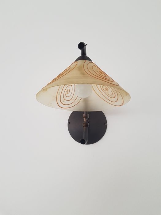 Komplet lamp brązowo-beżowe