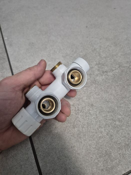 Zestaw termostatyczny DUOPLEX PRAWY 3/4" biały LUXRAD