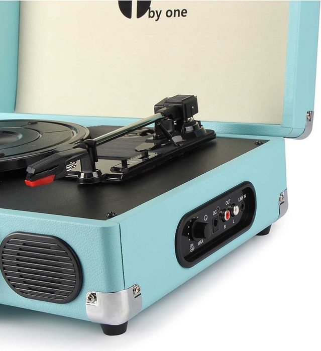 Gira-discos Bluetooth vintage com placa giratória - Prenda dia do Pai