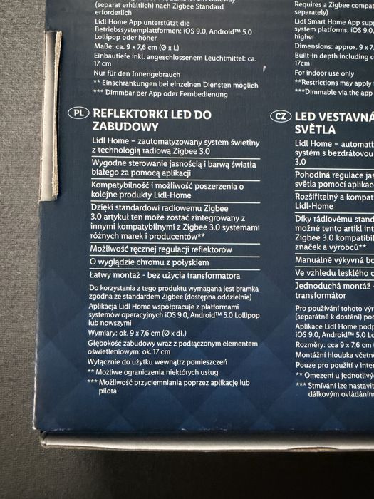 SmartHome LivarnoLux reflektorki do zabudowy smart led