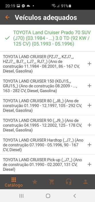 pastilhas travão frentre- trás toyota 4x4