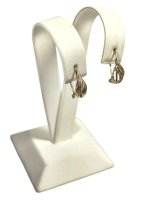 Złote kolczyki bordowa CYRKONIA BIGIEL PR:585 W:1,32G DŁ:1,6CM