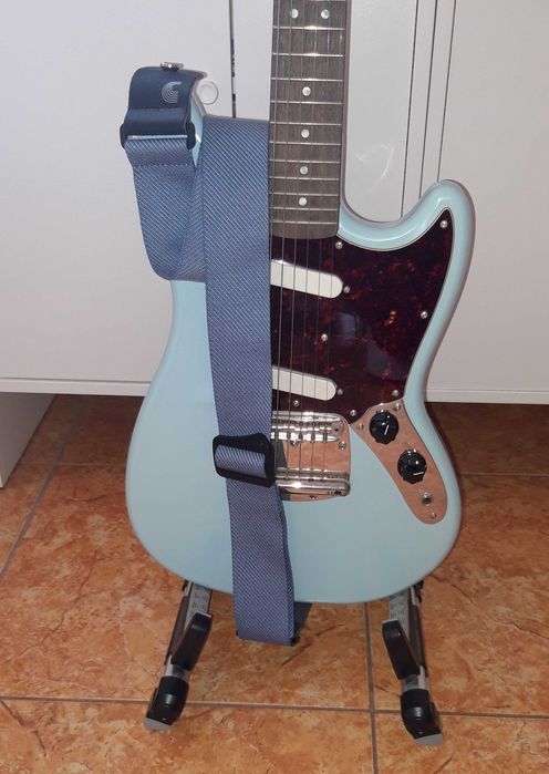 Strap, correia de Guitarra Tweed Blue - Artigo NOVO.