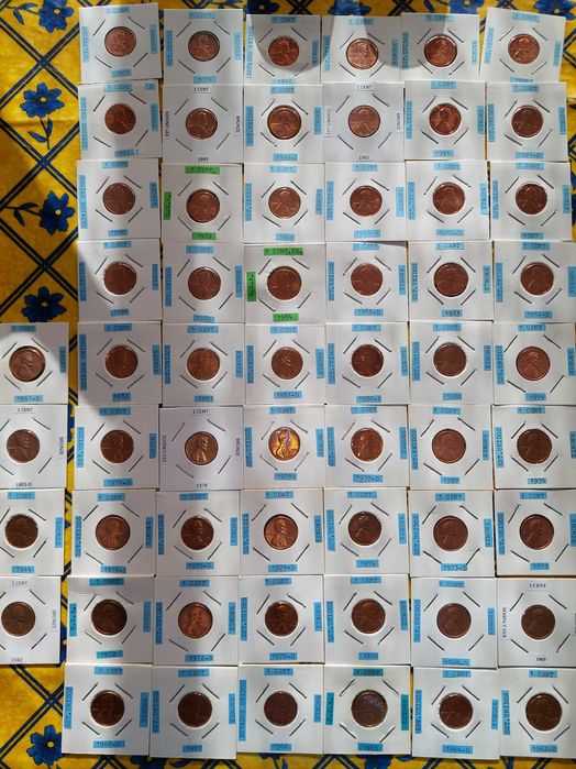 Lote de moedas americanas