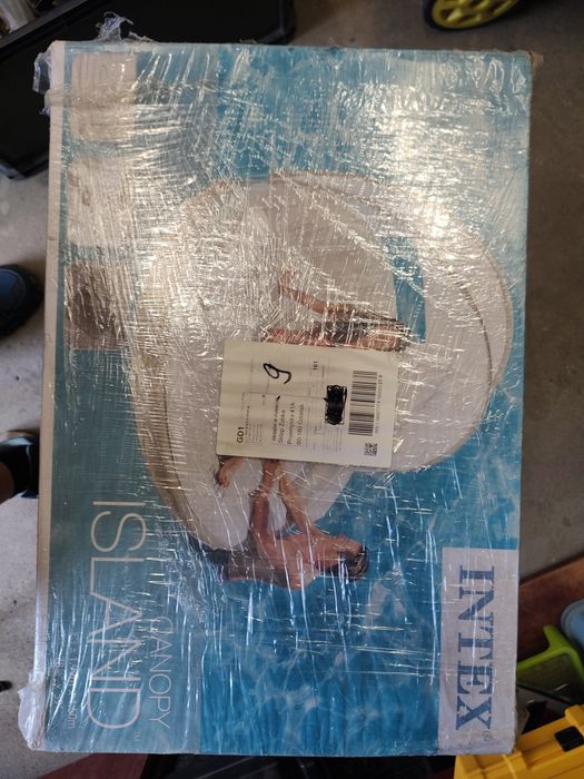 Intex . Materac. Pływająca wyspa z baldahimem .Nowa