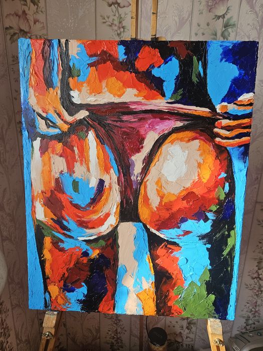 Картина маслом эротика ню