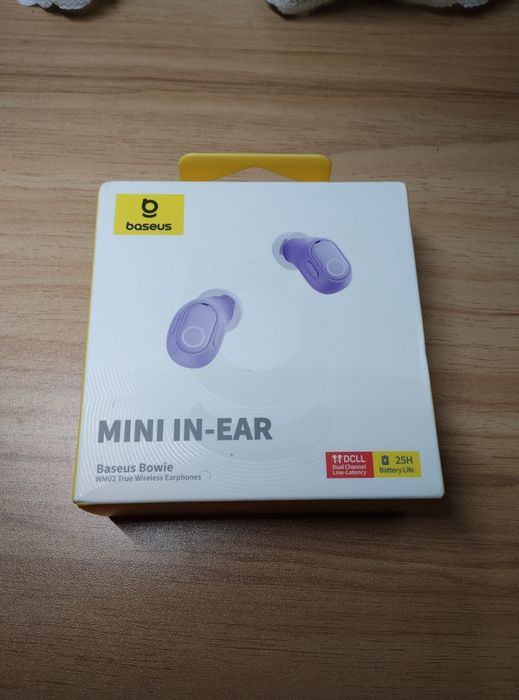 Безпровідні вакуумні Навушники Baseus Bowie WM02 Mini in-Ear фіолетови