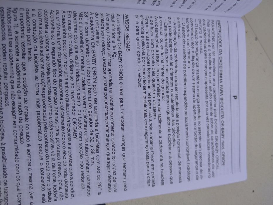 Cadeira de bebé para bicicleta