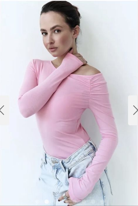 Лонгслів ніжно-рожевий Casualtrend, розмір S, новий стан
