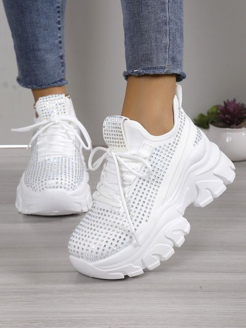 3 KOLORY 36 37 38 sneakersy 39 40 41 na platformie z cyrkoniami sporto