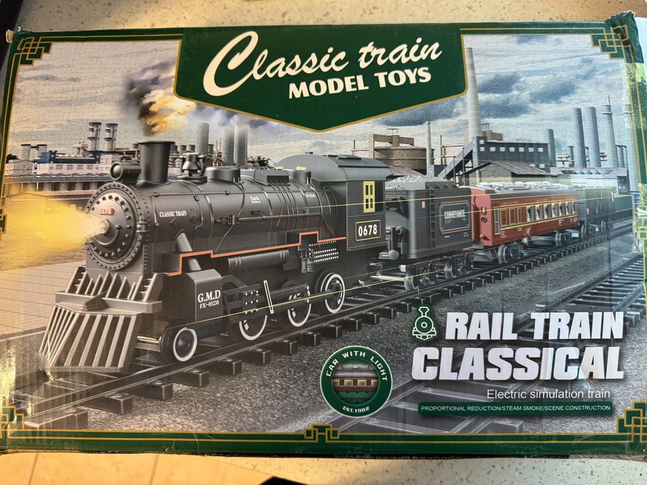 Потяг з паром.