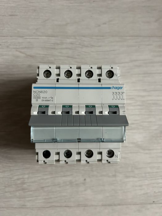 Zabezpieczenie Hager NCN620 3P+N C20 - NOWE