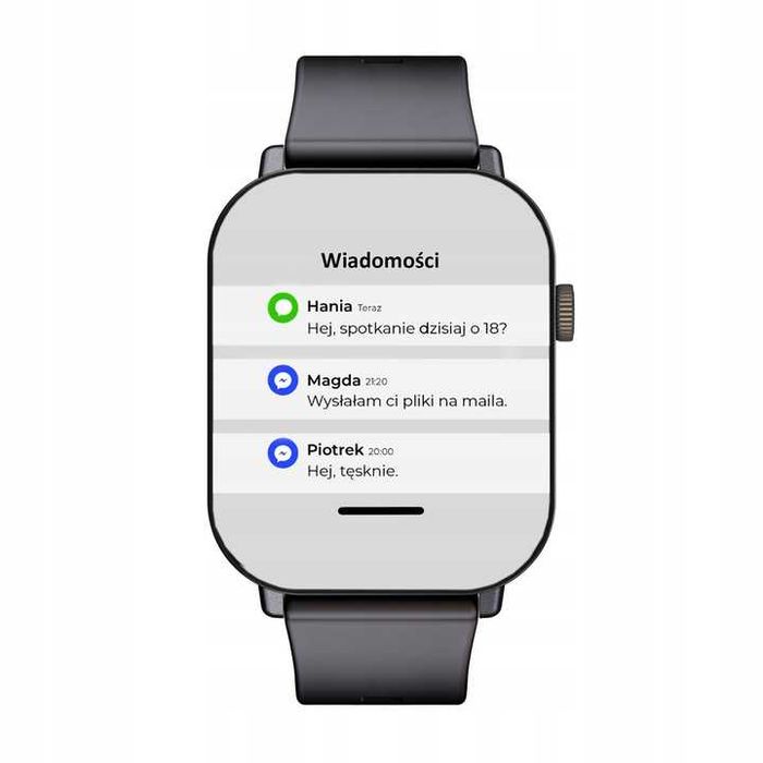 2 PASKI Smartwatch zegarek wodoodporny sportowy rozmowy SMS PL MENU