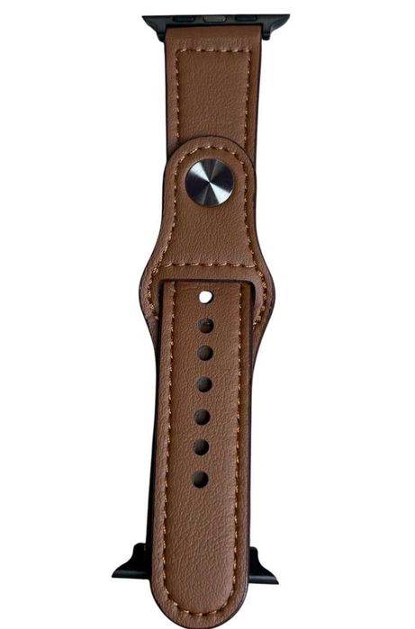 Apple Watch 42/44/45mm Opaska Pasek A'la skórzany brąz kod 2478