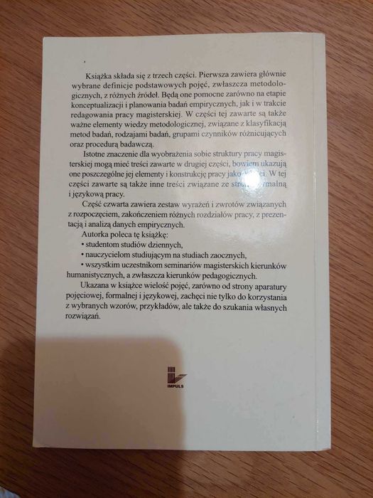 Jak pisać pracę magisterską? M. Węglińska, + gratis