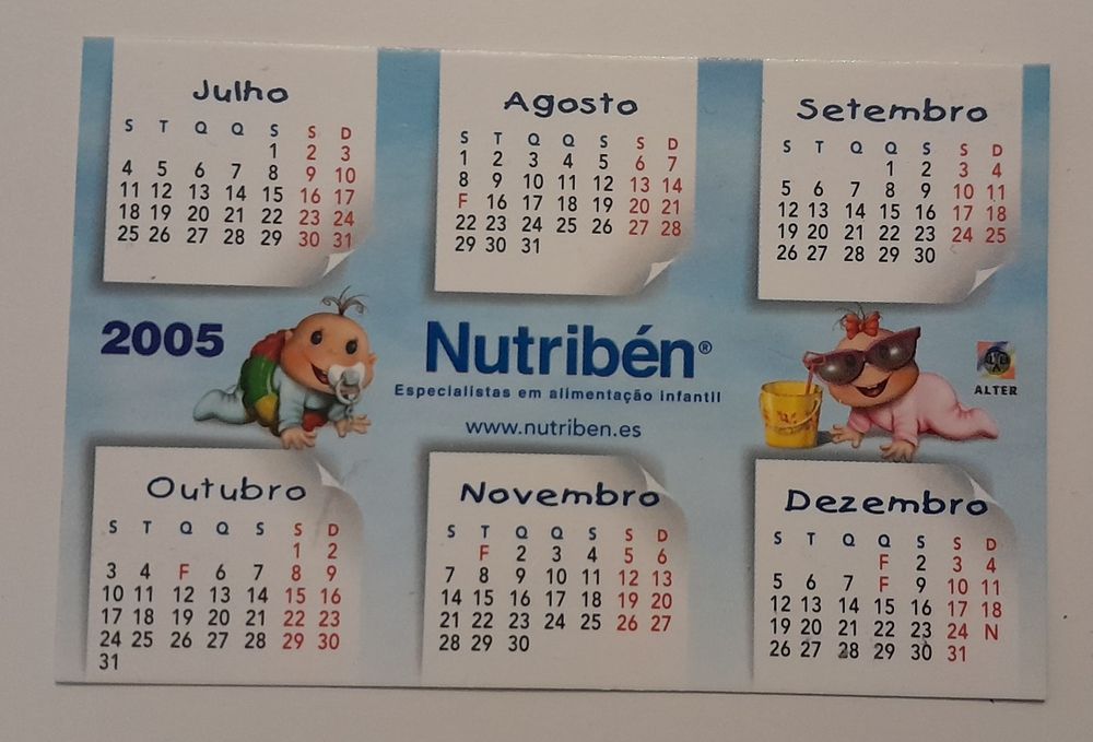 Calendários vários424347333685432323