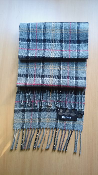 Винтажный шерстяной шарф Barbour tartan lambswool