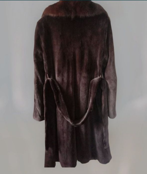 Ego MINK. Норковая (стриженая) шуба с соболем. Ог 104.Натуральная