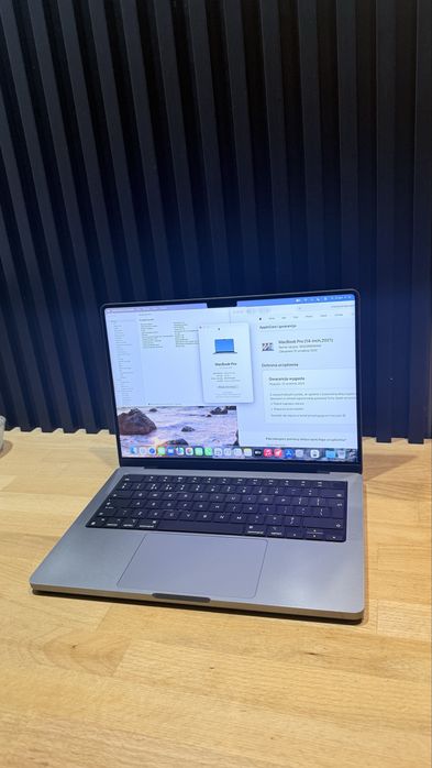 Laptop Apple MacBook Pro 14” A2442  M1 Pro 16 GB 512 GB stan BDB bateria 85%