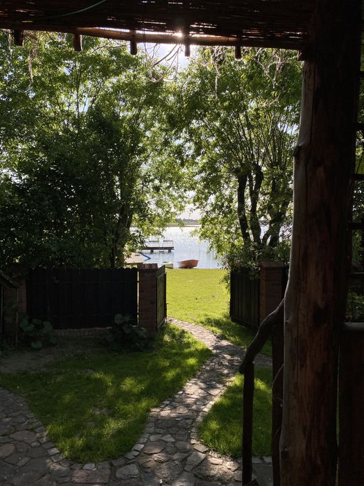 Wiejski domek na mazurach z prywatną plażą