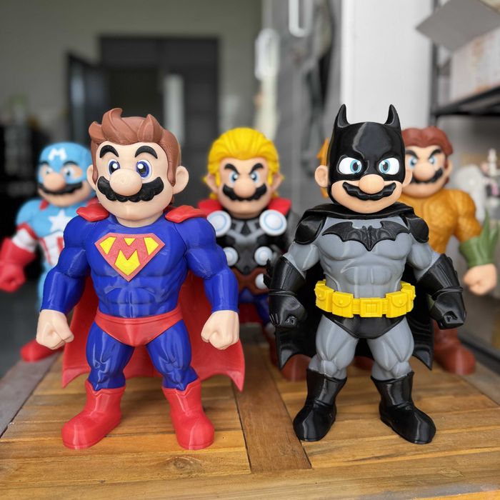 Figure Super Mario x Superman (Custom) – Pintado à Mão