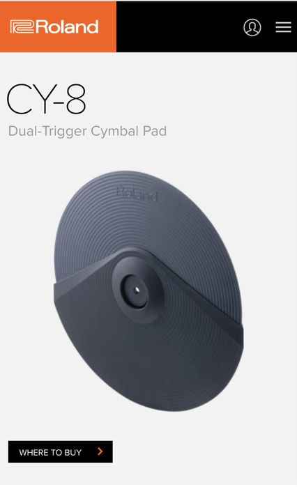 Roland cy-8.Тарілка для електробарабанів