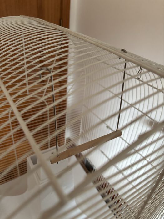 Gaiola de pássaro com pé de suporte + acessorios