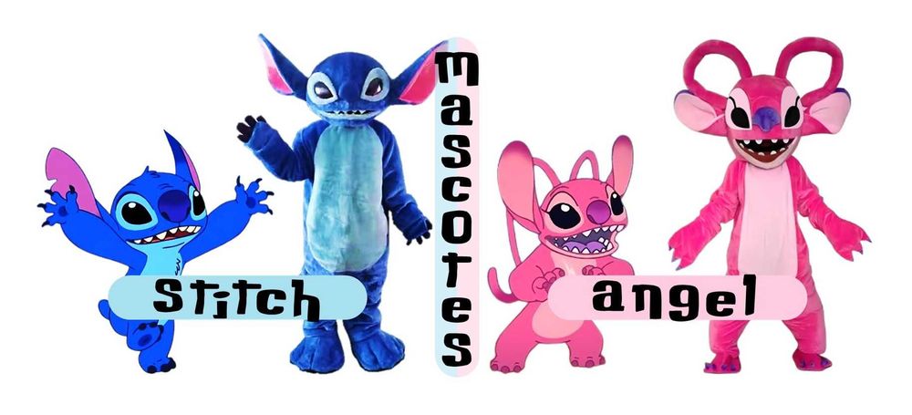 Mascotes stitch e angel