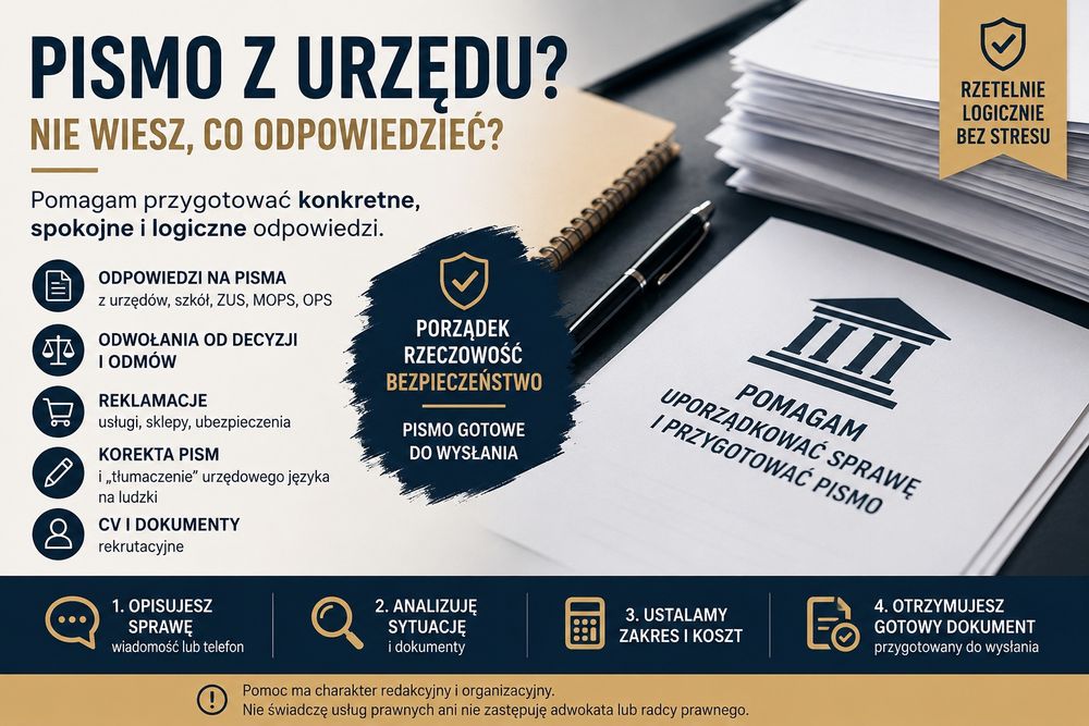 Wnioski, odwołania, reklamacje, CV