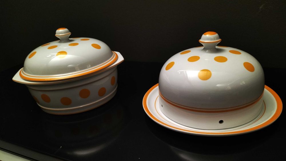 Peças de loiça de porcelana Spodart – Bolinhas, individual ou conjunto
