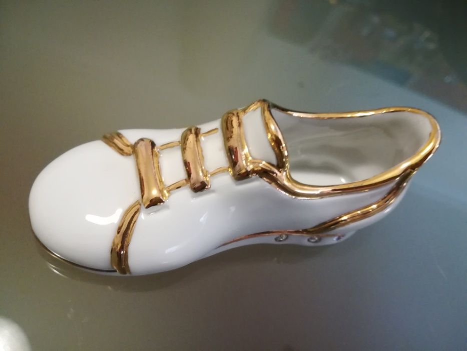 Sapato e Palhaço em porcelana fina Limoge com cristais Swaroski
