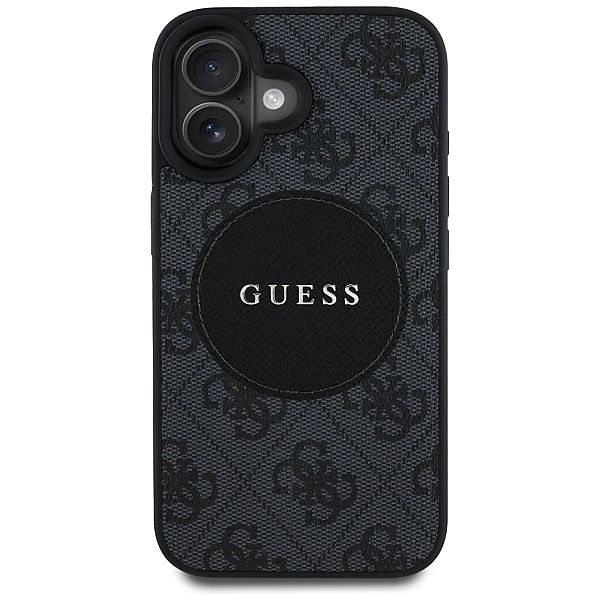 Etui Guess 4G Circle Classic Logo MagSafe na iPhone 16 - czarne