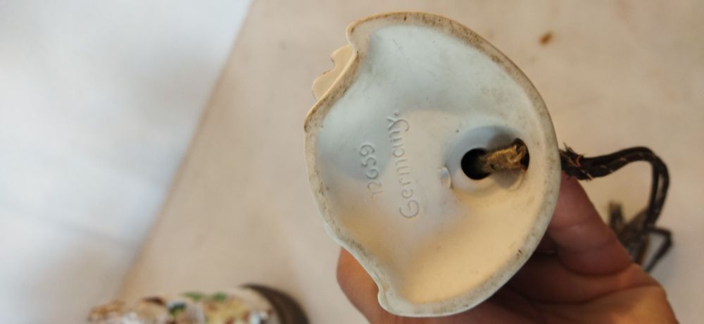 Abajur lâmpada Vitoriano Porcelana