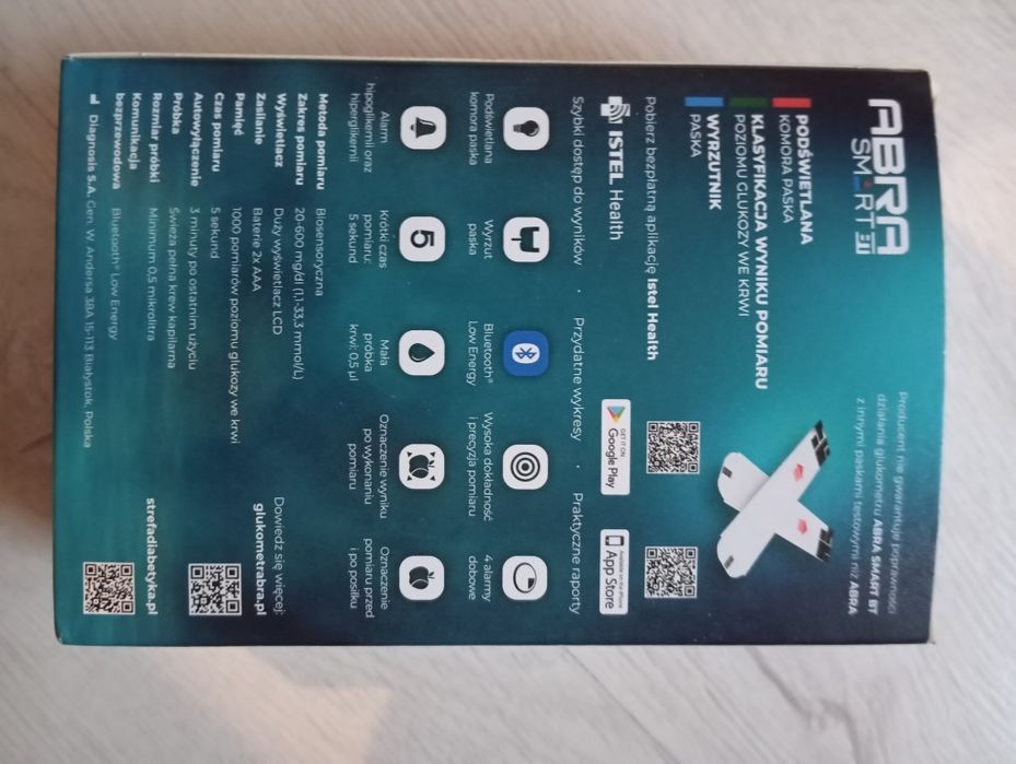 Glukometr Abra Smart Bluetotch i paski .Nowy.Okazja!