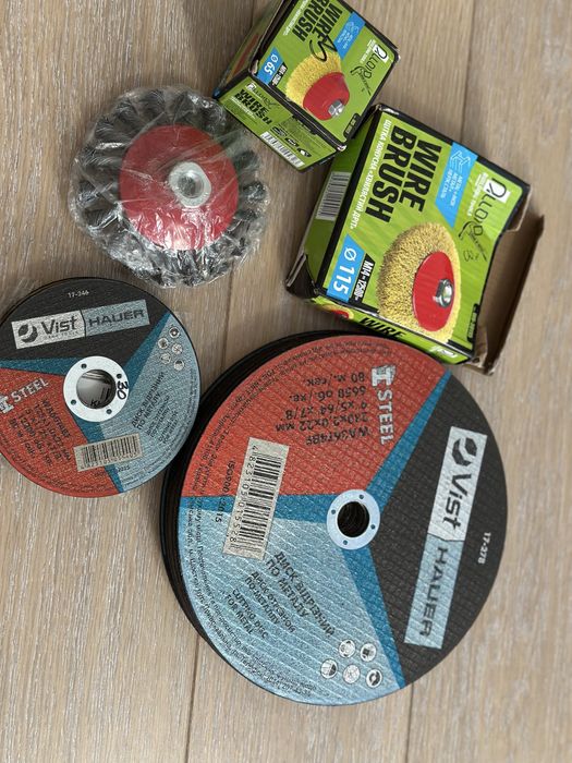 Круг отрезной по металлу Hauer, Щетка конус, торцевая