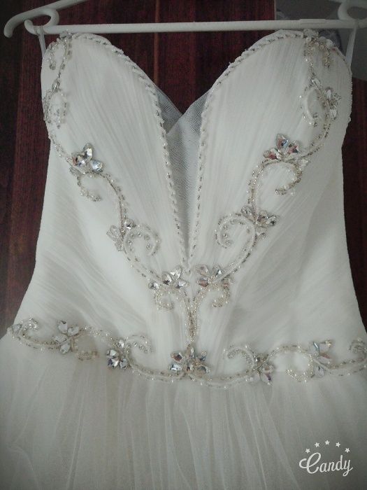 Suknia ślubna Princeska rozm. 36-38 Kryształki Ivory