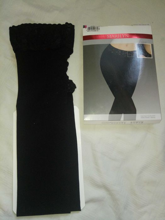 Колготи 100DEN з кружевним поясом