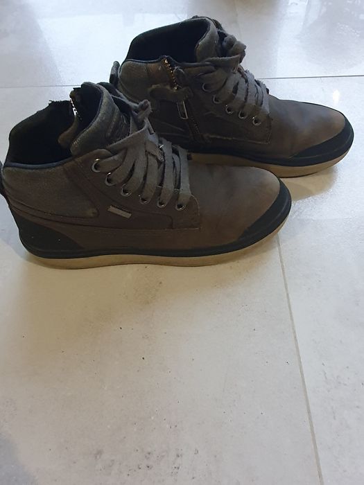 Buty zimowe, kozaki ocieplane,  rozm. 34 skórzane