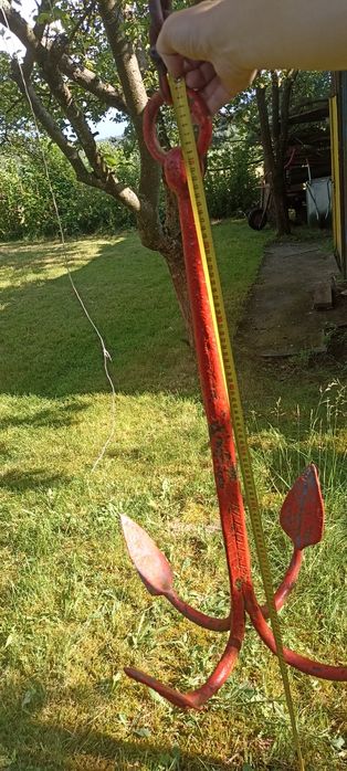 Kotwica stalowa statków z łańcuchem na szeklach