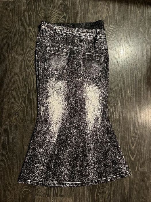 Romwe spódniczka maxi imitacja jeansu