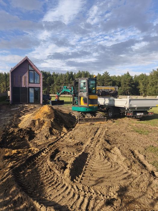 Usługi wynajem mini koparki 2.7T z operatorem + wywrotką 3 stronną IVE