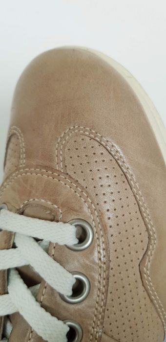 Ecco sneakersy ze skóry naturalnej, brąz/taupe