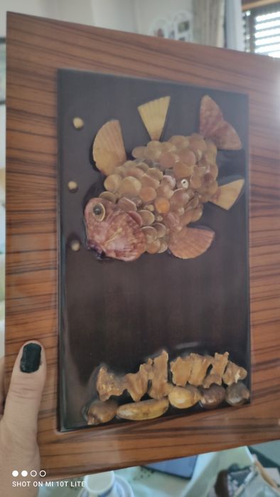 Quadros com barco e peixe427807478897059843