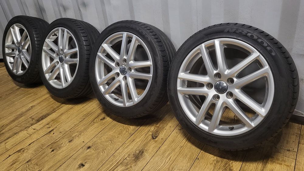 Felgi VW 17" 5x112 z oponami 225/45 R17 Passat B6 B7 Touran Caddy Golf