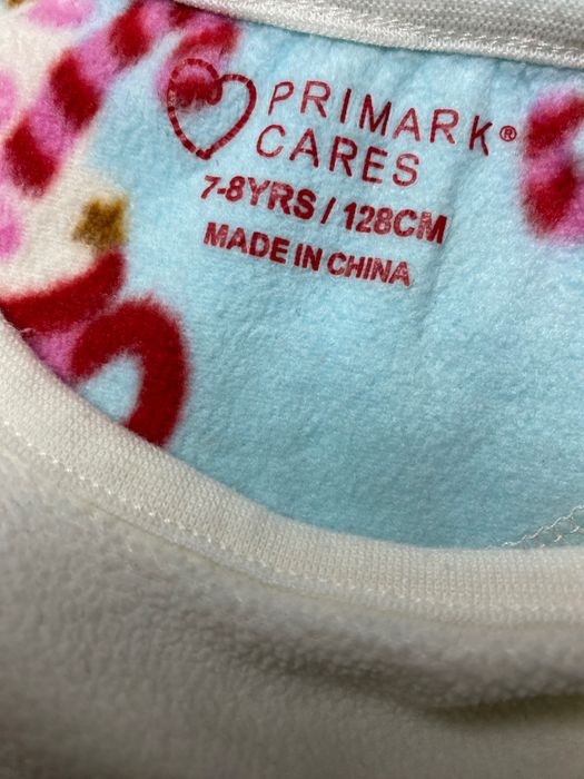 Тепла флісова піжама дівчинці 7-8р. комплект кофтинка і штани для дому