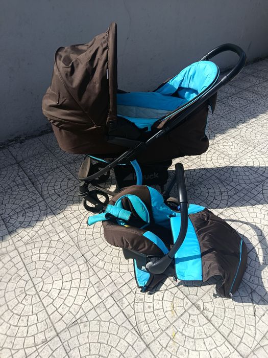 Carrinho de Bebé Hauck Miami 4S + Ovo (Castanho e Azul)