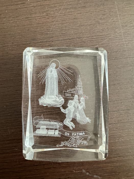 Lembrança de vidro de Fátima